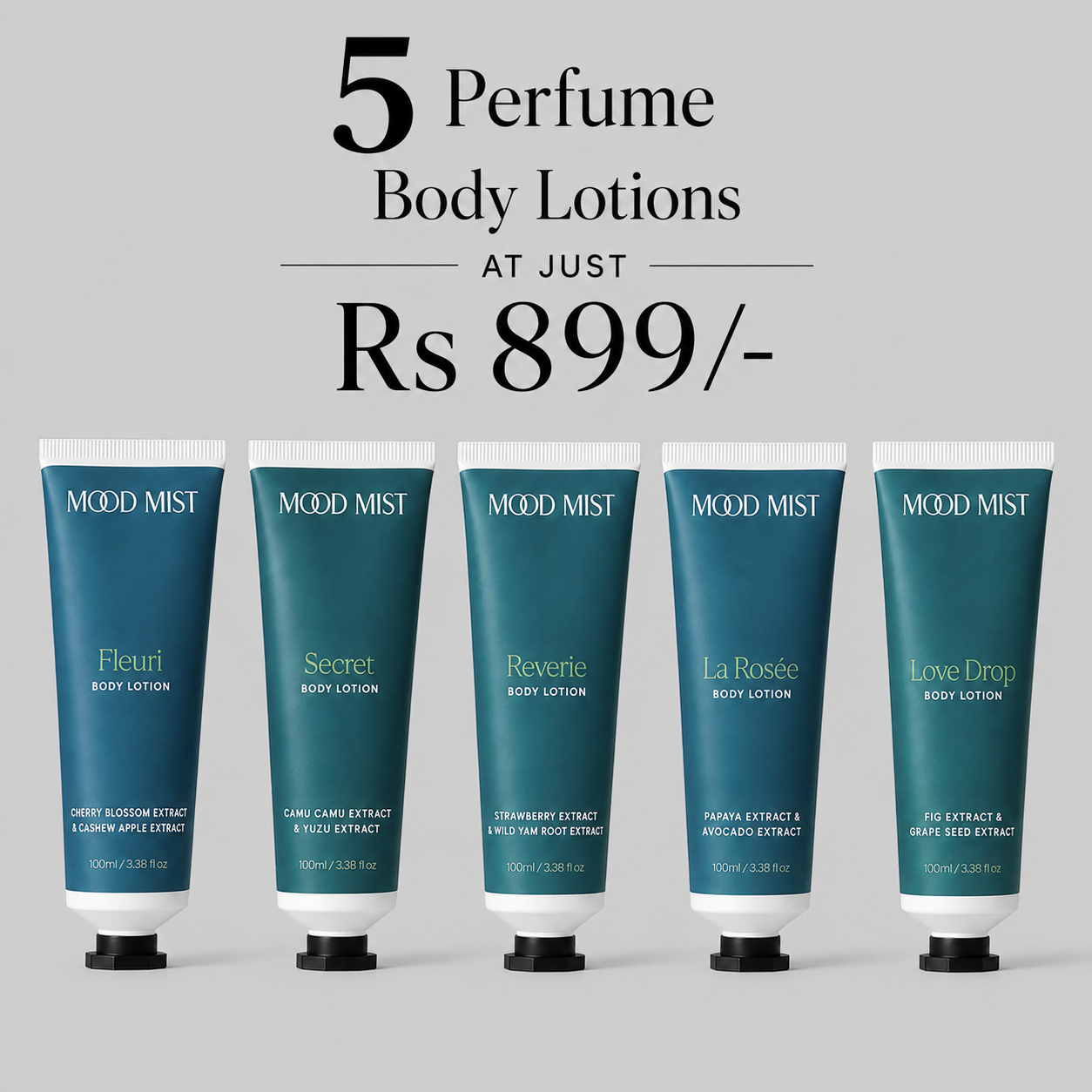 Set of 5 Perfume Body Lotion