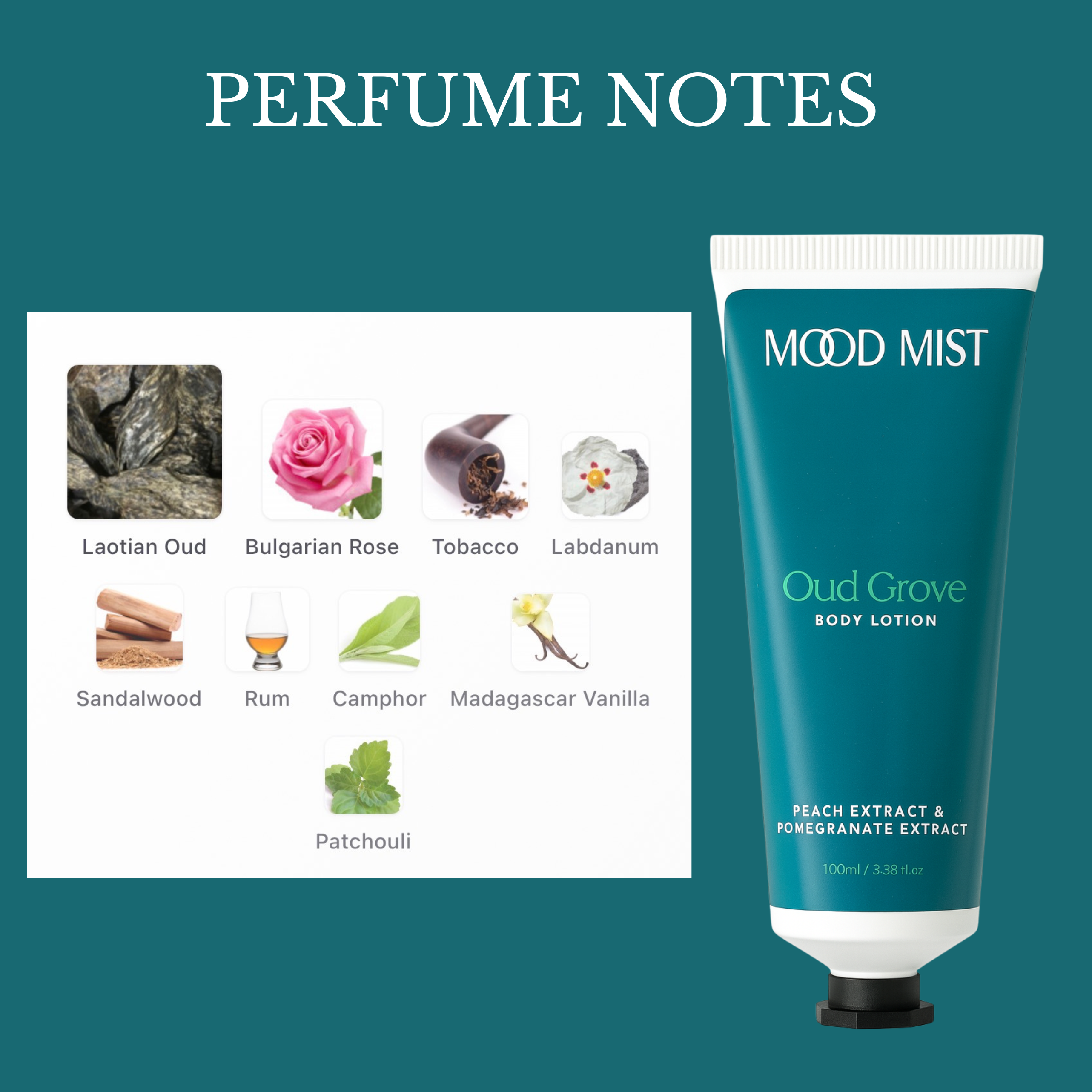 Oud Grove Body Lotion – Peach Extract & Pomegranate Extract