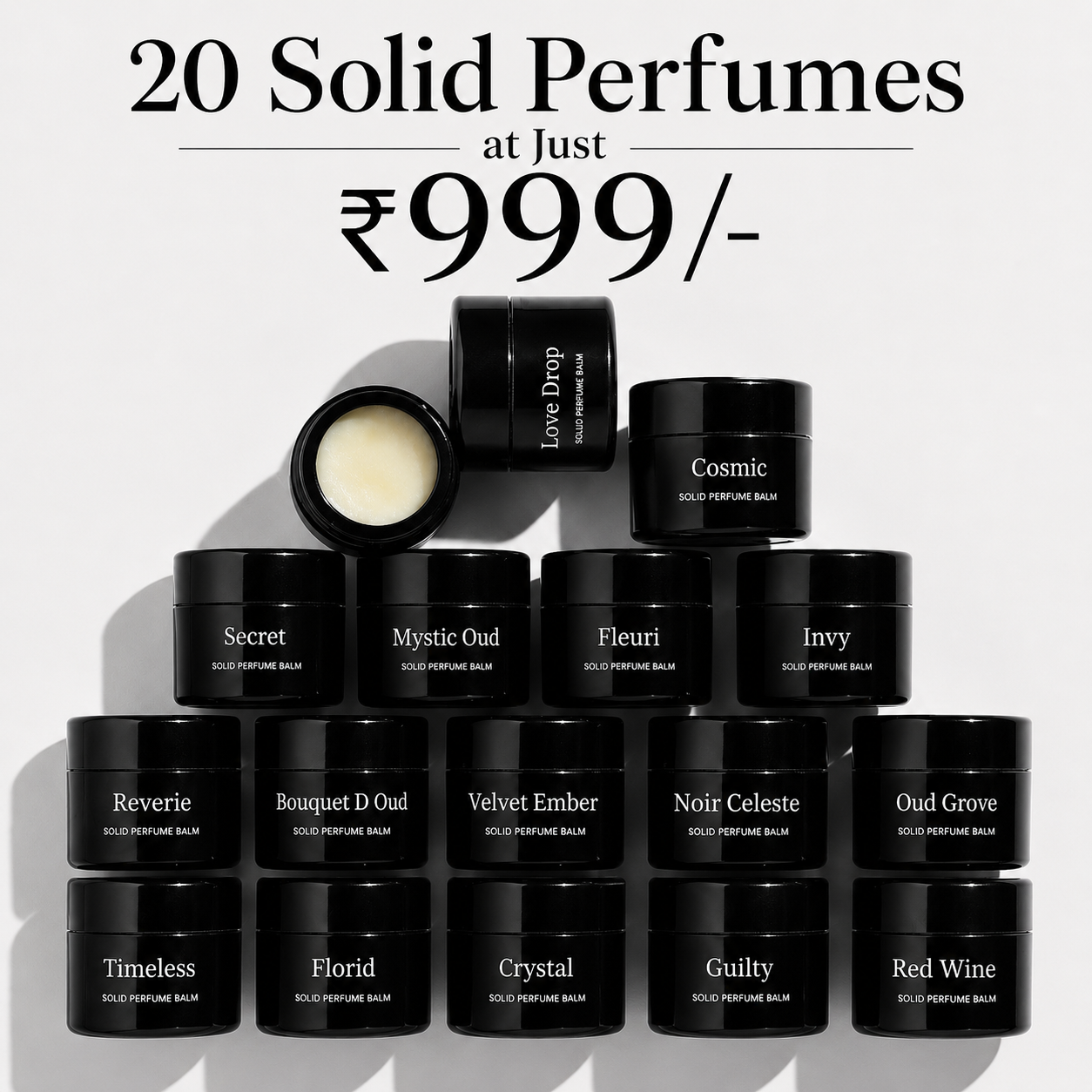 Set of 20 Solid Perfume Balm