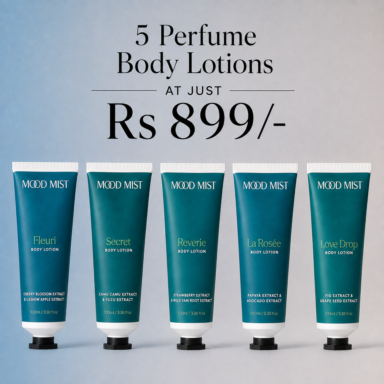 Set of 5 Perfume Body Lotion